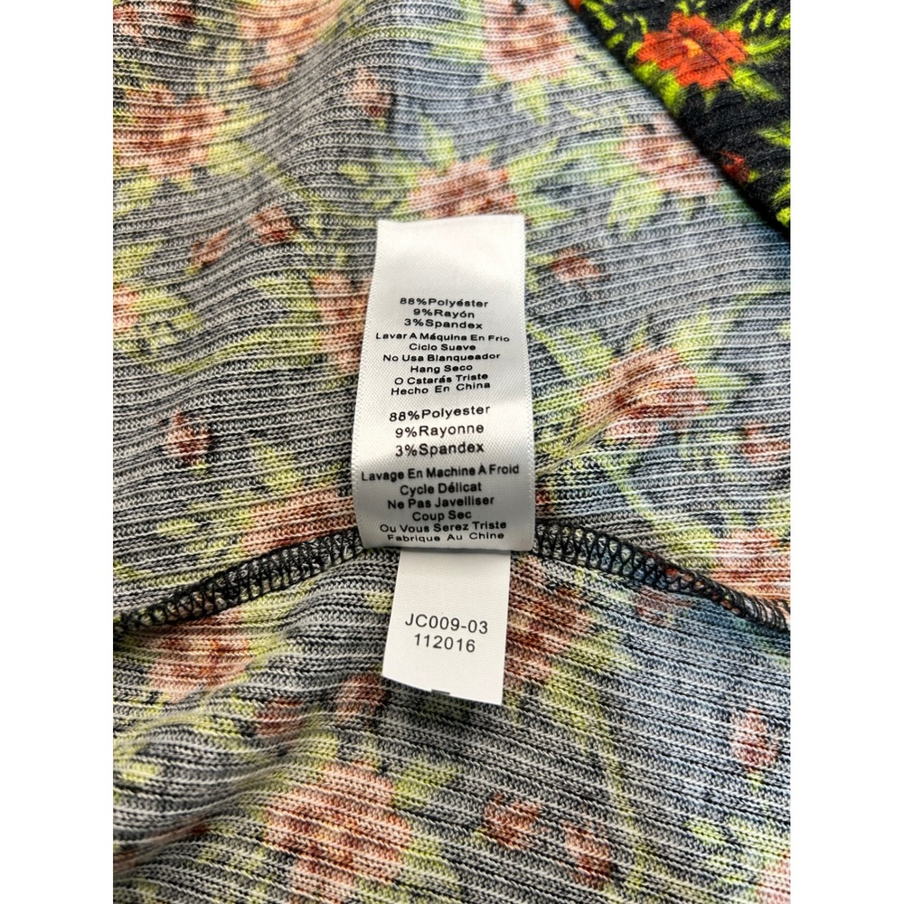 LuLaRoe Sarah Cardigan Black Small Floral Long Sleeve Open Front Pockets Ribbed - Picture 6 of 10